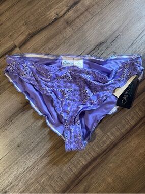 California Waves Purple Paisley Bikini Briefs